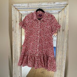 Jcrew Amelia shirt dress in Liberty Eliza’s red fabric Size L
